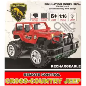 Remote Control Jeep Toy Off Road Wrangler Rechargeable