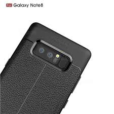 Samsung Galaxy Note 8 Premium Quality Leather Coated Soft Shockproof Silicone Back Cover,Auto Focus