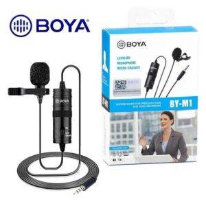 Boya Mic M1 Lavalier Collar Microphone for Canon Nikon DSLR Camcorder & Phone Android Iphone BY-M1 Mic 100% original