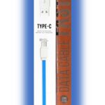 LDNIO Flat USB-A to USB-C Cable, 1m Blue