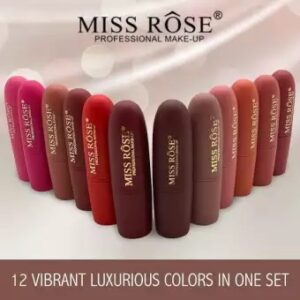 Miss Rose Matte Lipstick 12 colors (Pack of 1)