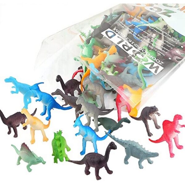 50 Pcs - Small Jurassic Park Wild Life Dinosaurs Toys Collect For Kids