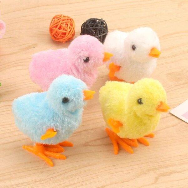 Pack Of 3 Funny Walking Chicken Chick Dancing Plastic Animal Toy For Kids MultiColors