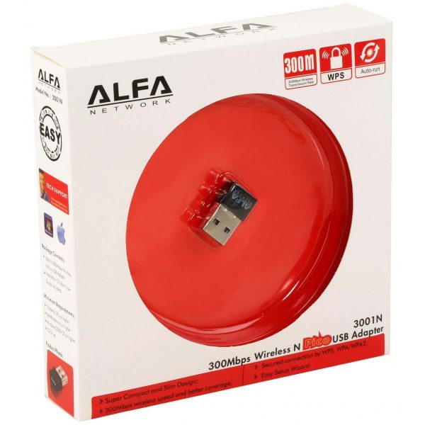 Alfa Wifi Wireless USB Adapter Mini 300Mbps