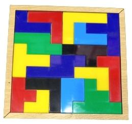 Wooden Square Puzzle – Bricks Game Wooden + Acrylic Material